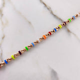 Pulso Rustico 11.95gr / 20cm / Cauchos Colores Oro Rosa $
