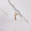 Anillo Fe 1.8gr / T6 / Circones Blancos Oro Amarillo $