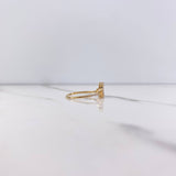 Anillo Corona 1.5gr / T7 1/2 / Circones Blancos Oro Amarillo $