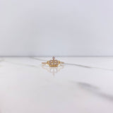 Anillo Corona 1.5gr / T7 1/2 / Circones Blancos Oro Amarillo $
