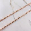 Cadena Militar 28.55gr / 70cm / 3.55mm Bolas Diamantadas Oro Rosa $