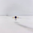 Anillo Solitario 2gr / T5 3/4 / Circones Azul Blancos Oro Amarillo $