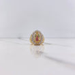 Anillo Virgen Guadalupe 6.1gr / T6 1/4 / Circones Fucsias Verdes Blancos Dos Oros Amarillo Blanco $