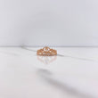 Anillo Corona 15s 1.8gr / T7 1/4 / Circones Blancos Oro Rosa $
