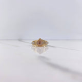 Anillo Correa Corona RX 4.5gr / T6 1/4 / Circones Blancos Tres Oros $
