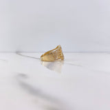 Anillo Infinito 4.1gr / T6 / Circones Blancos Dos Oros Amarillo Blanco $