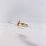Anillo Mariposa 2.6gr / T6 1/2 / Circones Azules Verdes Fucsias Blancos Oro Amarillo $
