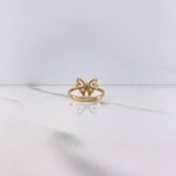 Anillo Mariposa 2.6gr / T6 1/2 / Circones Azules Verdes Fucsias Blancos Oro Amarillo $