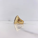 Anillo Virgen Guadalupe 10.85gr / T8 1/2 / Circones Negros Blancos Oro Amarillo $