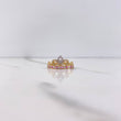 Anillo Corona 2.9gr / T6 1/4 / Circones Rosados Blancos Oro Amarillo $