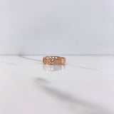 Anillo Cinturon 3.45gr / T5 1/2 / Circones Blancos Oro Rosa $