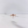 Anillo Cruz 1.65gr / T7 / Esferas Circones Blancos Oro Rosa $