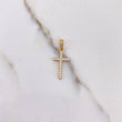 Dije Cruz 1gr / 2.4cm / Circones Blancos Oro Amarillo $