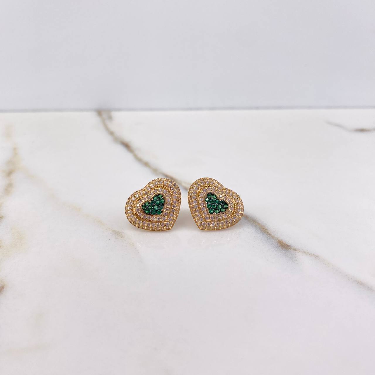 Topos Corazon 4.7gr / Circones Verdes Blancos Oro Amarillo $