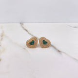 Topos Corazon 4.7gr / Circones Verdes Blancos Oro Amarillo $