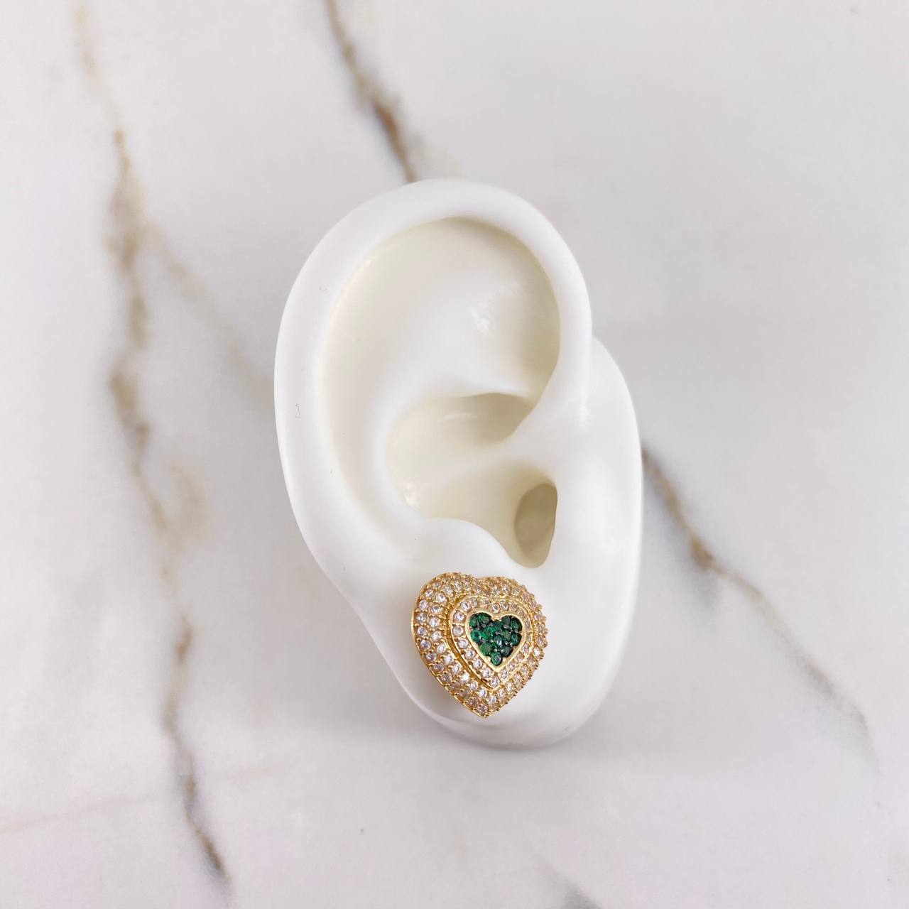 Topos Corazon 4.7gr / Circones Verdes Blancos Oro Amarillo $
