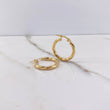 Candongas Maryori 2gr / 2.3cm / Espiral Craqueladas Oro Amarillo $