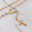 Rosario Virgen Milagrosa 15.6gr / 65cm / 6mm-7mm Bolas Lisas Tres Oros $