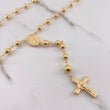 Rosario Virgen Milagrosa 12.4gr / 60cm / 5mm-6mm Bolas Lisas Oro Amarillo $