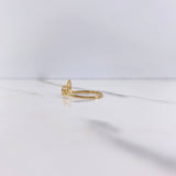 Anillo Love 1.25gr / T7 / Circones Blancos Oro Amarillo $