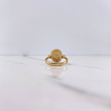 Anillo Virgen Milagrosa 3.5gr / T6 1/2 / Circones Fucsias Verdes Blancos Oro Amarillo $