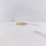 Anillo GC 1.3gr / T8 1/4 / Circones Verdes Oro Amarillo $