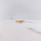 Anillo GC 1.3gr / T8 1/4 / Circones Verdes Oro Amarillo $