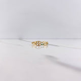 Anillo GC 1.3gr / T8 1/4 / Circones Verdes Oro Amarillo $