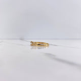 Anillo Solitario Cajon 2.1gr / T7 / Circones Blancos Oro Amarillo $