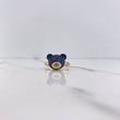 Anillo Rostro Oso 3.95gr / T6 3/4 / Circones Verdes Azules Oro Amarillo $