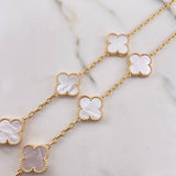 Cadena Aro Seguido Trebol 24.85gr / 45cm / Nacar Blanco Oro Amarillo Nac.Esp. &