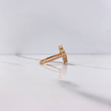Anillo Trebol 4.25gr / T8 / Nacar Blanco Oro Rosa Nac.Esp. &