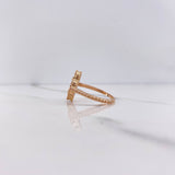 Anillo Trebol 4.25gr / T8 / Nacar Blanco Oro Rosa Nac.Esp. &