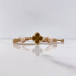 Pulsera Beige Trebol 3gr / Ojo De Tigre Oro Amarillo Nac.Esp. $