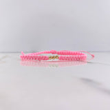 Pulsera Rosado Bolas Lisas 0.15gr / 3mm Oro Amarillo $