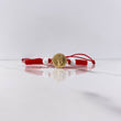 Pulsera Roja Herraje San Gabriel Arcángel 0.8gr / Troquelado Oro Amarillo $