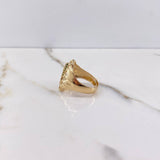 Anillo Virgen de Guadalupe 5.8gr / T7 1/2 / Circones Fucsias Verdes Blancos Oro Amarillo $