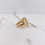 Anillo Virgen de Guadalupe 5.8gr / T7 1/2 / Circones Fucsias Verdes Blancos Oro Amarillo $