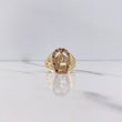 Anillo Herradura Caballo 4.85gr / T9 / Circones Blancos Verdes Dos Oros Amarillo Rosa $