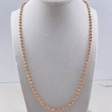 Cadena Militar 17.45gr / 60cm / 3mm Bolas Diamantadas Oro Rosa &
