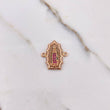 Herraje Virgen de Guadalupe 2.9gr / 2.2cm / Circones Fucsias Verdes Blancos Oro Rosa &