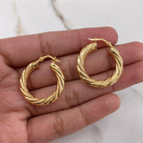 Candongas Mary 3.1gr / 2.7cm / Entorchadas Oro Amarillo $