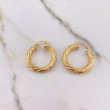 Candongas Mary 3.1gr / 2.7cm / Entorchadas Oro Amarillo $