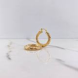 Candongas Mary 3.1gr / 2.7cm / Entorchadas Oro Amarillo $