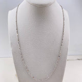 Cadena Morse 5.8gr / 50cm / 2mm Diamantada Oro Blanco +3 &