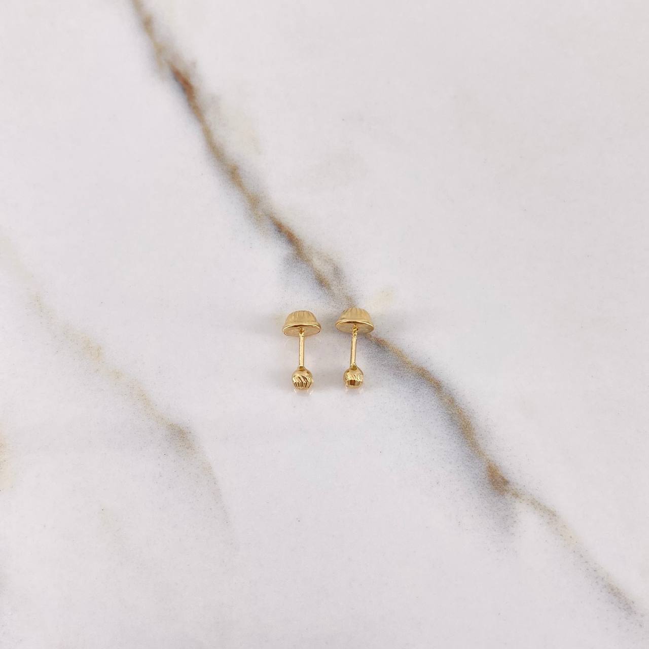 Topos Bola 0.45gr / 3mm Diamantada Oro Amarillo $