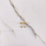 Topos Bola 0.45gr / 3mm Diamantada Oro Amarillo $