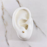 Topos Bola 0.45gr / 3mm Diamantada Oro Amarillo $