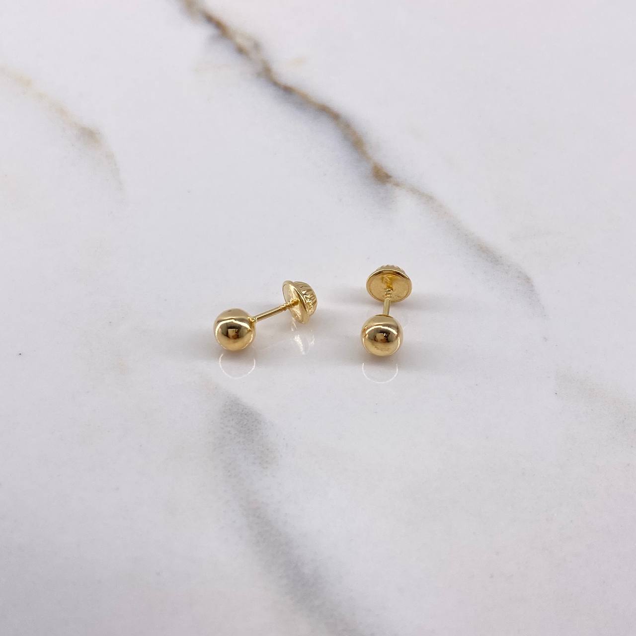 Topos Bola 0.45gr / 5mm Lisa Oro Amarillo $