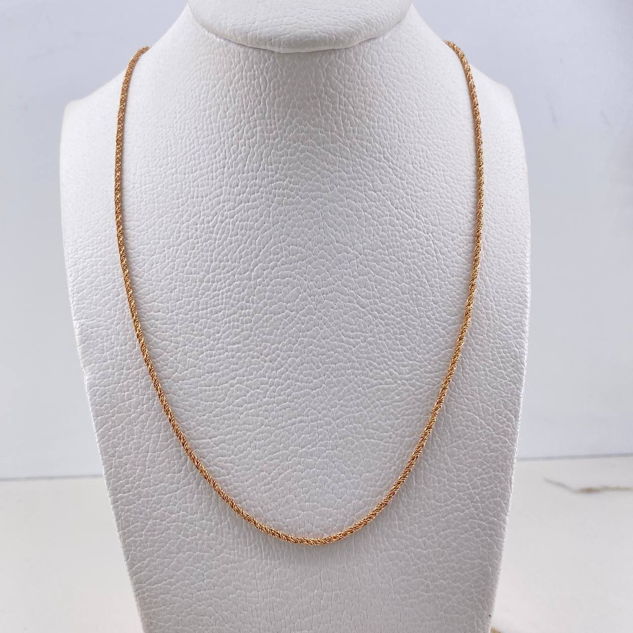 Cadena Lazo Intricado 4.8gr / 50cm / 1.3mm Oro Rosa +3 $
